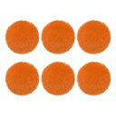 PATIKIL 帽子用フェイクファーポンポン 6個 フワフワした柔らかいファーポンポンボール キーチェーン ニット帽 DIYスカーフ 手袋 バッグ クリスマス用 オレンジ