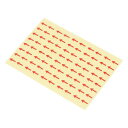 PATIKIL 12 x 10 mm直径 ロング 矢印ステッカー 6セット/ 480個 PET 検査表示テープ 粘着サインラベル 産業作業用 レッド