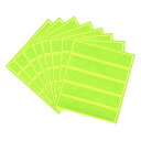 PATIKIL 115 x 25 mm 安全反射ステッカー 40個 粘着式夜間警告ステッカー 防水反射テープ ストリップ ヘルメット ヘルメット 衣類用 蛍光イエロー