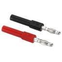 PATIKIL 4 mm 断熱バナナプラグセット 銅 マルチメーターテストリード拡張コネクタはんだ 電気回路テスト測定用 ブラック レッド