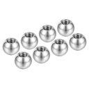 PATIKIL M4x8 mm ボールナットノブ 8個 メスネジ 304ステンレス鋼 ラウンド ブ ラインド 穴ネジキャップカバー 照明機械DIY装飾用 シルバー