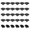 PATIKIL 10mm直径 シリコン製ラウンドスナップ 30個セット タイプロック家具用ホールプラグボタン 広いエッジ保護カバー 10-11mm 穴に適合 黒