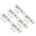 PATIKIL ドアボルトラッチ 73 mm 6個入り セキュリティ ラッチ スライド ボルト ラッチロック ステンレス鋼 ネジ付き ゲート ドア ウィンドウ用