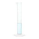 PATIKIL 25ml PPプラスチック製目盛り付きシリンダー 六角ベース 白い目盛り 実験室や家庭用 透明な白色(4)