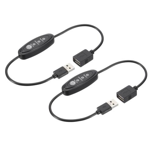 PATIKIL 3ポジションスイッチ付きU S B延長ケーブル、2個のメスからオスへの延長コード電源コードアダ..