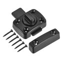 PATIKIL ドアスイベルボルトラッチ 41 * 30mm 亜鉛合金 セキュリティ ドア ウィンドウ ゲート スライド ロック ネジ付き 寝室キャビネットクローゼット用 ブラック