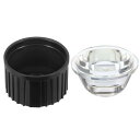 PATIKIL 20 mm LEDレンズ 120度 プラスチックホルダー付き 20セット アクリル 光学レンズ 1W 3WハイパワーLEDライト用 ブラック 透明
