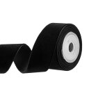 PATIKIL 0.98 x 2.18ヤード ベルベットリボン シングルフェイス ヴィンテージベルベットリボンスプール デコレーションギフトDIYラッピングクラフトウェディングヘアボウに最適 黒