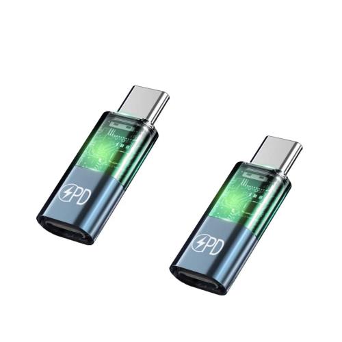 YFFSFDC ライトニング タイプc 変換アダプター2個セットLightning to Type C 変換アダプター 60W PD急速充電 高速データ転送 LEDステータス表示 iPhone 15シリーズ Galaxy S23 Note 20 iPad Pro Air 2021 MacbookUSB-Cデバイスに対応