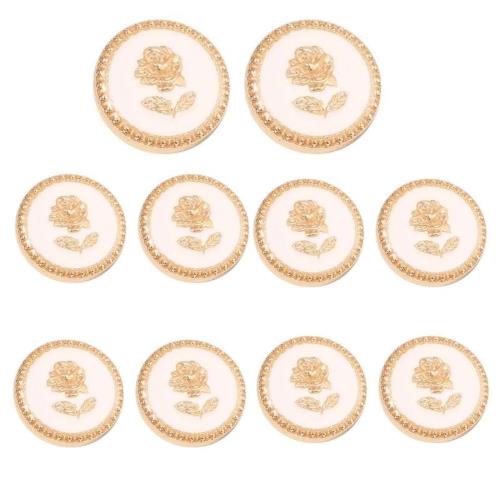 YFFSFDCレディース ボタン 10個セットエレガントなローズ柄 衣装ドレスコートブレザーカーディガン 装飾ボタンシャネル風 洋服 コート用 交換 修理 DI...