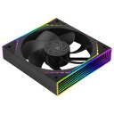 Thermalright TL-M12R 120 mm CPUファン、逆送風、PWMインテリジェント温度制御、ARGB無限額縁設計、1500 RPM回転速度、コンピュータシャーシ放熱ファン静音-黒、PWM/ARGB直列接続をサポート