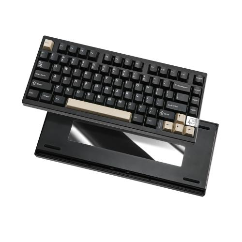 楽天FleumeYUNZII AL75 PRO 80キー ゲーミングキーボード メカニカルキーボード ワイヤレス bluetooth/2.4G/有線 3モード アルミ製 ホットスワップ対応 PBTキーキャップ ガスケットマウント RGB Mac/Win用 技適認証取得 （ブラック, ゼロリニアスイッチ）