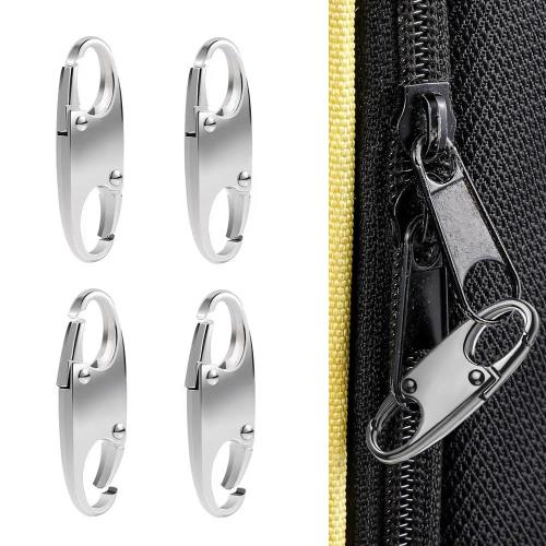 YFFSFDC ジッパークリップ 盗難防止 ファスナー 引き手 ジッパーロック ダブルオープニング バックパッ..