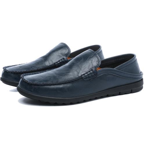 [サニー ホリデイ] メンズ ドライビングシューズ 軽量 スリッポンシューズ 2種履き方 クラシック 職場用 モカシン 靴 Blue 25.5CM