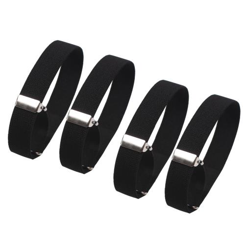 [YFFSFDC] アームバンド おしゃれ アームクリップ 腕バンド 服圧ベルト つけ袖 ワイシャツ カッターシャツ 袖丈 調整 入学式 フォーマル人気ギフト2ペアセット (ブラック)