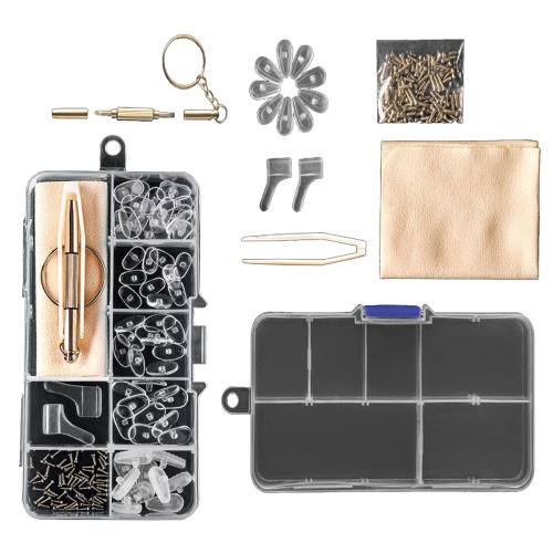 メガネ鼻パッド 30個メガネキット 鼻あて 交換セット 柔らかいシリコン パッド跡軽減 メガネずり落ち防止 修理部品アクセサリー おまけ付き 交換用ネジ ピンセット 収納ケース付き