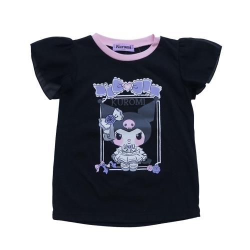 [サンリオ] Tシャツ クロミ袖シフォン ガールズ ブラック