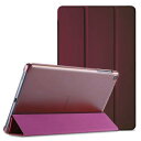 ProCase Galaxy Tab A 10.1 (2019)ケース スマート 超スリム スタンド フォリオ保護ケース 半透明フロスト バックカバー 対応端末:Samsung Galaxy Tab A 10.1(T510 T515 T517)2019発売 -ワイン
