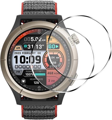 2祻åб Amazfit Cheetah Pro ե 饹 վݸե Ķ0.33mm 2.5D 9H ˢ Ѿ׷ ܰ...
