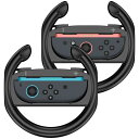 ProCase Switch 2 「2個入り」Joy-Conハンドル 「マリオカート」に対応 持ちやすくハンドル レーシングゲーム用ホイール - ブラック