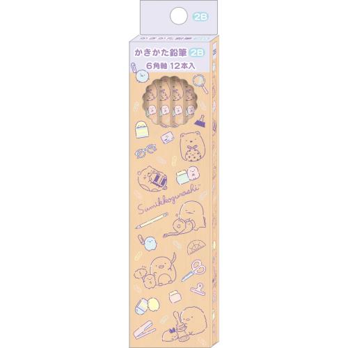 サンエックス すみっコぐらし かきかた鉛筆 木軸柄 2B 1ダース PH22504