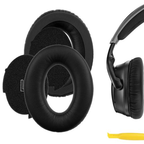 Geekria イヤーパッド QuickFit 互換性 パッド ボーズ Bose A30 Aviation ヘッドホンに対応 パッド イヤー/イヤーカップ (プロテインレザー/黒)