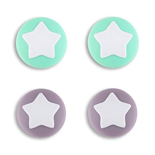 eXtremeRate PlayVital可愛いスイッチサムグリップキャップ、Switchに対応用＆Switch Liteに対応用ジョ..