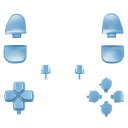 eXtremeRate ps5コントローラー(BDM-030BDM-040BDM-050)に対応用取り替える十字キーR1L1R2L2トリガーシェアオプションフェ...