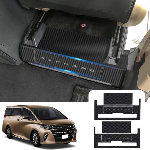 楽天FleumeHUDIY（フーディ）新型アルファード 40系 車種専用 キックガード サイド キックガード ALPHARD AAHH40W AAHH45W （2023年6月～現行） バックキックマット 車種専用設計 汚れ防止 キズ防止 日本語の取り付け説明書付き （ブラックカーボン柄）
