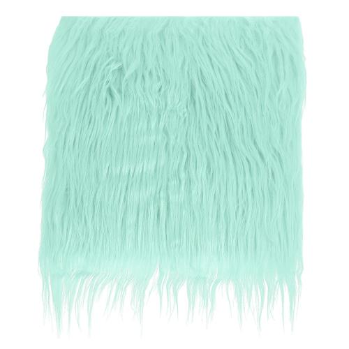 PATIKIL ふわふわ フェイクファー生地四角形 10 x 10 ふわふわ フェイクファーパッチ人工手芸ファーDIY手芸クリスマスハロウィンノームのひげ緑
