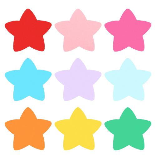 PATIKIL バレットカットアウトペーパー 54枚のかわいい星形バレットボードペーパーカットアウトデコレーション 教室のDIYクラフトプロジェクトやパーティー...