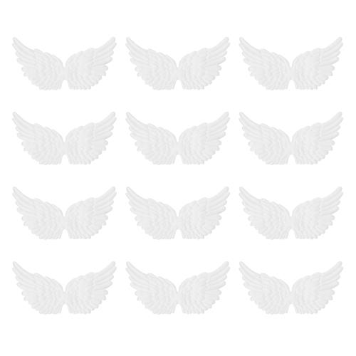 PATIKIL 12個 エンジェルウィング クラフト用 13.5cm 小さな天使の羽 装飾 パッチ ウィング ヘアアクセサリー バックパック ドレス 縫い付け ...