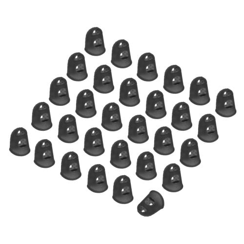 PATIKIL フィンガーチップカバー 黒シリコンフィンガープロテクターグローブ 通気性のある再利用可能な..