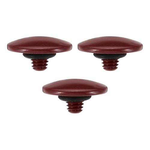 PATIKIL カメラシャッターボタン 3個セット 銅製カメラボタン 凸型 DSLR/SLRカメラに適用 ダークレッド