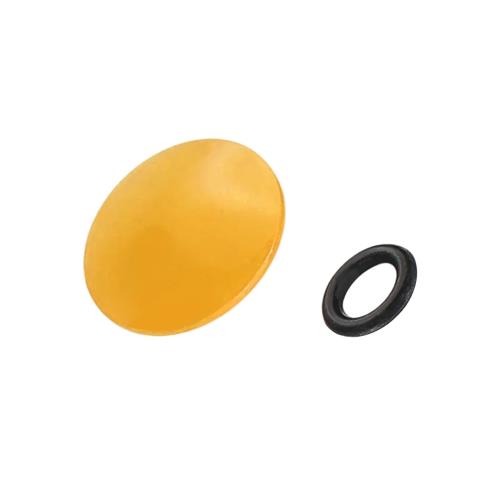 PATIKIL カメラシャッターボタン、10mm凸面シャッターリリースボタン じゅん銅製 カメラボタン ニコン用 富士フイルム用 ライカ用 DSLR/SLR、イエロー