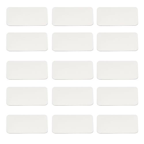 PATIKIL 15枚 スチールプレート 17mm x 30mm 長方形 強力両面テープ マグネット吸着用 メタルプレート 吸着板 磁気カーマウントホルダー スマホケース 壁用 シルバー