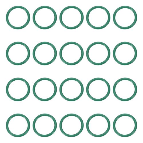 PATIKIL oリング ゴムパッキン オーリング 14mm外径 11mm内径 1.5mm幅 20個 耐熱 耐油 防水 FKMシーリング エアコン交換 汎用 水道 配管 蛇口 自動車 圧縮機バルブ修理 緑
