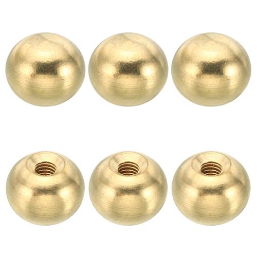 PATIKIL 6個 ボールナットノブ M3 x 10mm 真鍮 ネジナットランプ 照明機械 DIY 装飾 機械用ねじキャップカバー