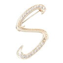 PATIKIL ブローチピン アルファベット イニシャル レター S ラインストーンブローチ メタル 水晶 英字A-Zピン 女性 胸元 アクセント ギフト スー...