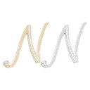 PATIKIL ブローチピン アルファベット 2個 イニシャル レター N ラインストーンブローチ メタル 水晶 英字A-Zピン 女性 胸元 アクセント ギフト...