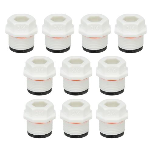 PATIKIL G3/4 外六角メススレッド PPR パイプフィッティング エンドキャップコネクタープラグ 20個セッ..