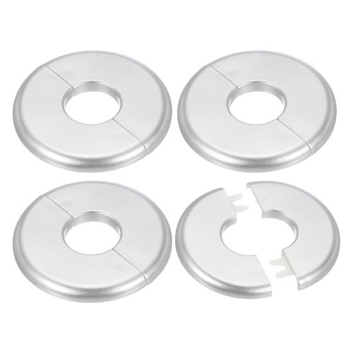 PATIKIL ウォールキャップ エアコン配管カバー 穴塞ぎ ウォールパネル ドレンキャップ 水管蛇口装飾用 28mm 4個 シルバー