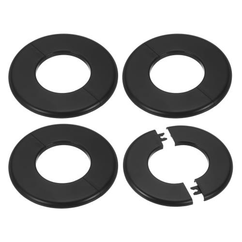 PATIKIL ウォールキャップ エアコン配管カバー 穴塞ぎ ウォールパネル ドレンキャップ 水管蛇口装飾用 64mm 4個 黒