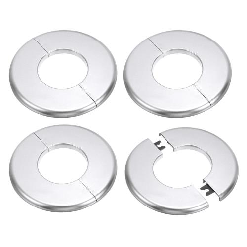 PATIKIL ウォールキャップ エアコン配管カバー 穴塞ぎ ウォールパネル ドレンキャップ 水管蛇口装飾用 51mm 4個 シルバー