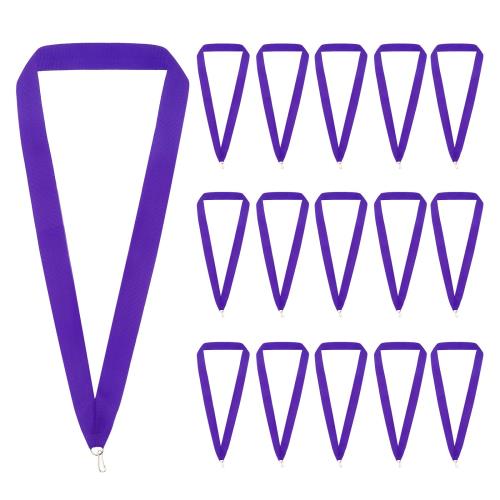 PATIKIL 25個入り メダルリボン アワードネックリボン スナップクリップ付き ストライプメダル ポリエステル ランヤード 表彰 ミーティング 競技 スポーツ パーティー用 パープル