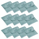 PATIKIL 3x3インチのベルベット宝石ポーチ、12個入りの宝石パッケージギフトバッグ、ブレスレット、ネックレス、リング、時計用のスナップボタン付き、ブルー