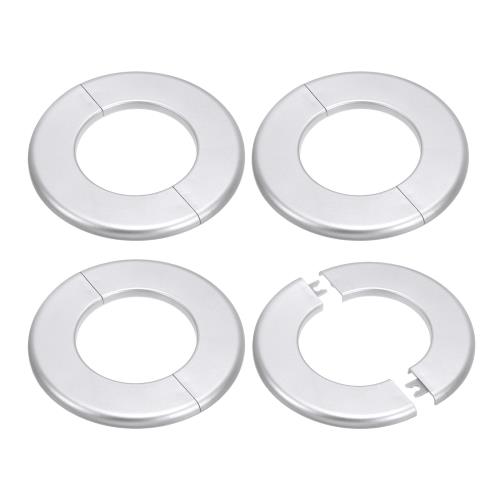 PATIKIL ウォールキャップ エアコン配管カバー 穴塞ぎ ウォールパネル ドレンキャップ 水管蛇口装飾用 78mm 4個 シルバー