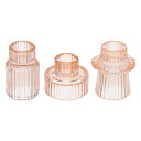 PATIKIL 3個セット ガラスキャンドルホルダー テーパーキャンドルスタンド クリアガラス製 テーブルセンターピースデコレーション 結婚式 ディナーパーティ...