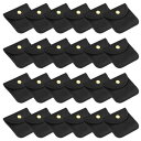 PATIKIL 3x3インチのベルベット宝石ポーチ、24個の宝石パッケージギフトバッグ、ブレスレット、ネックレス、リング、時計用のスナップボタン付き、黒