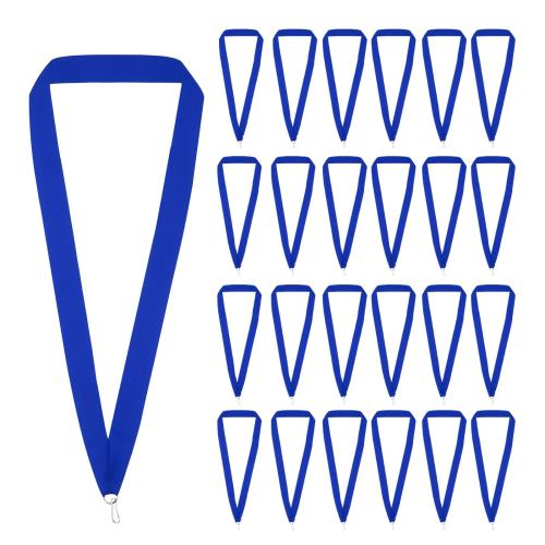 PATIKIL 50個入り メダルリボン アワードネックリボン スナップクリップ付き ストライプメダル ポリエステル ランヤード 表彰 ミーティング 競技 スポーツ パーティー用 ブルー